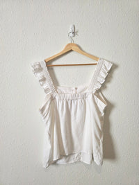 J.Crew Linen Blend Square Neck Tank (XL)