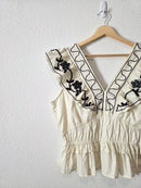 NEW Floral Embroidered Top (XL)