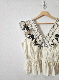 NEW Floral Embroidered Top (XL)