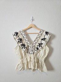 NEW Floral Embroidered Top (XL)