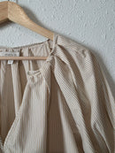 Neutral Striped Cotton Top (XS)