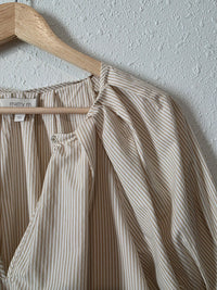 Neutral Striped Cotton Top (XS)