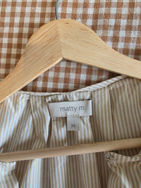 Neutral Striped Cotton Top (XS)