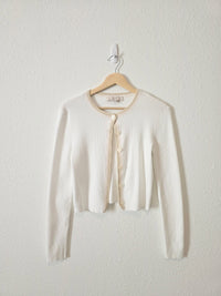 Loft Button Front Ribbed Cardigan (M)