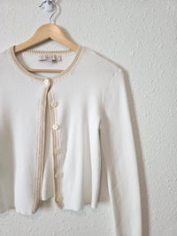 Loft Button Front Ribbed Cardigan (M)