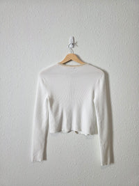 Loft Button Front Ribbed Cardigan (M)