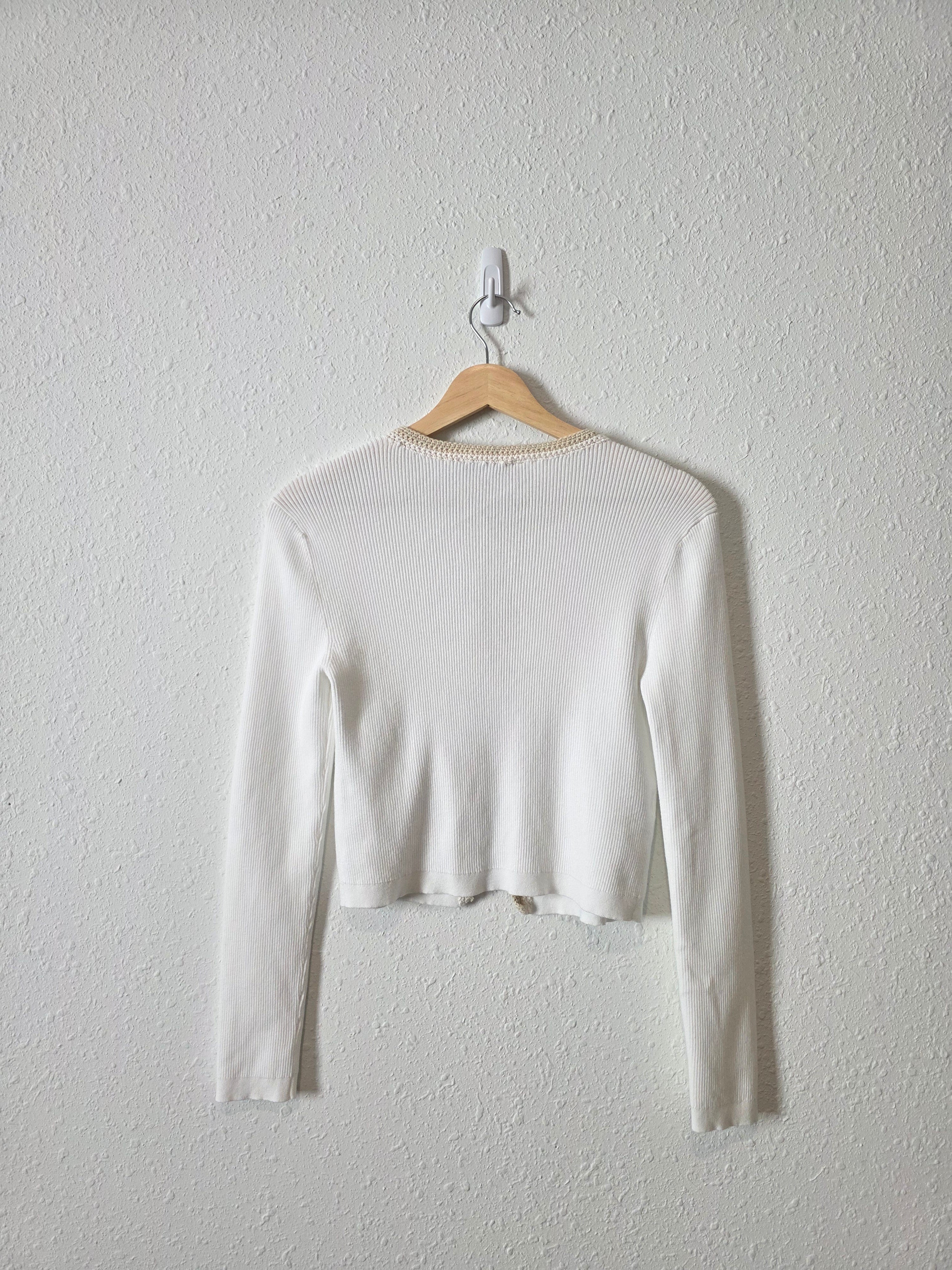 Loft Button Front Ribbed Cardigan (M)