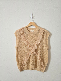 Camellia Crochet Knit Top (M)