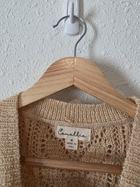 Camellia Crochet Knit Top (M)