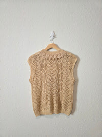 Camellia Crochet Knit Top (M)