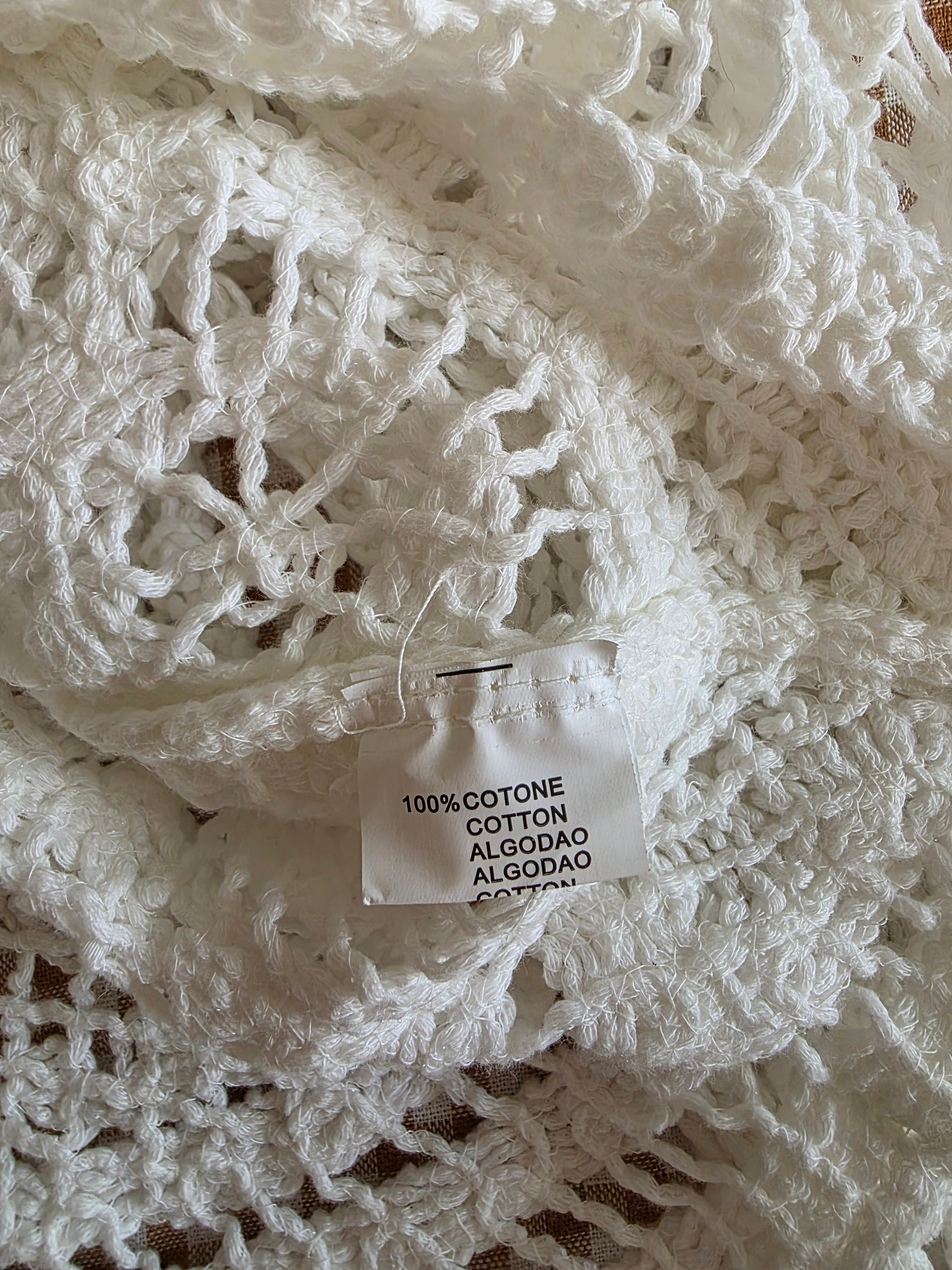 Crochet Knit Button Front Cardigan (M)