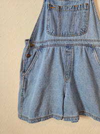Vintage Relaxed Denim Shortalls (L)