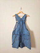 Vintage Relaxed Denim Shortalls (L)