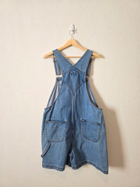 Vintage Relaxed Denim Shortalls (L)