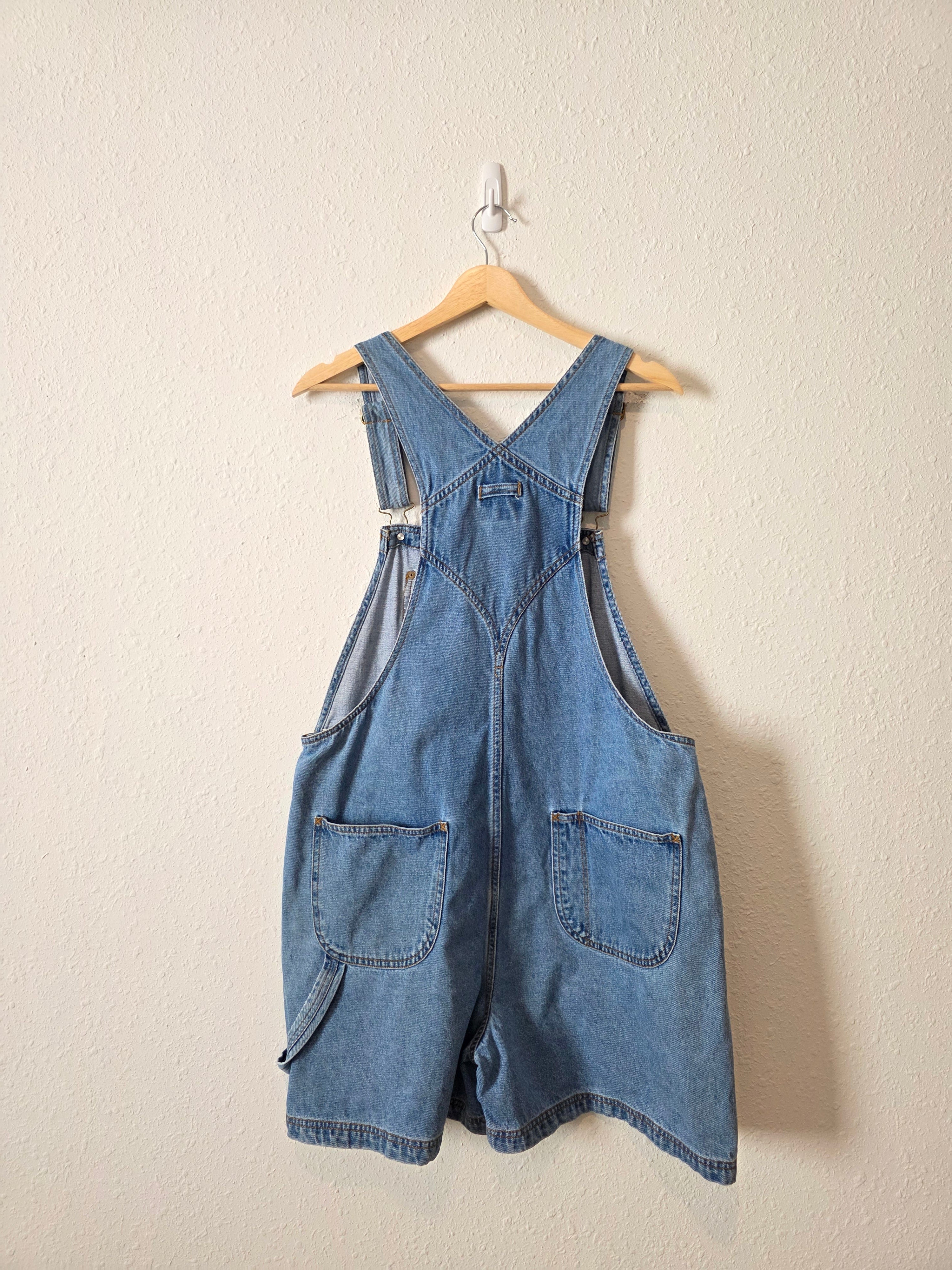 Vintage Relaxed Denim Shortalls (L)