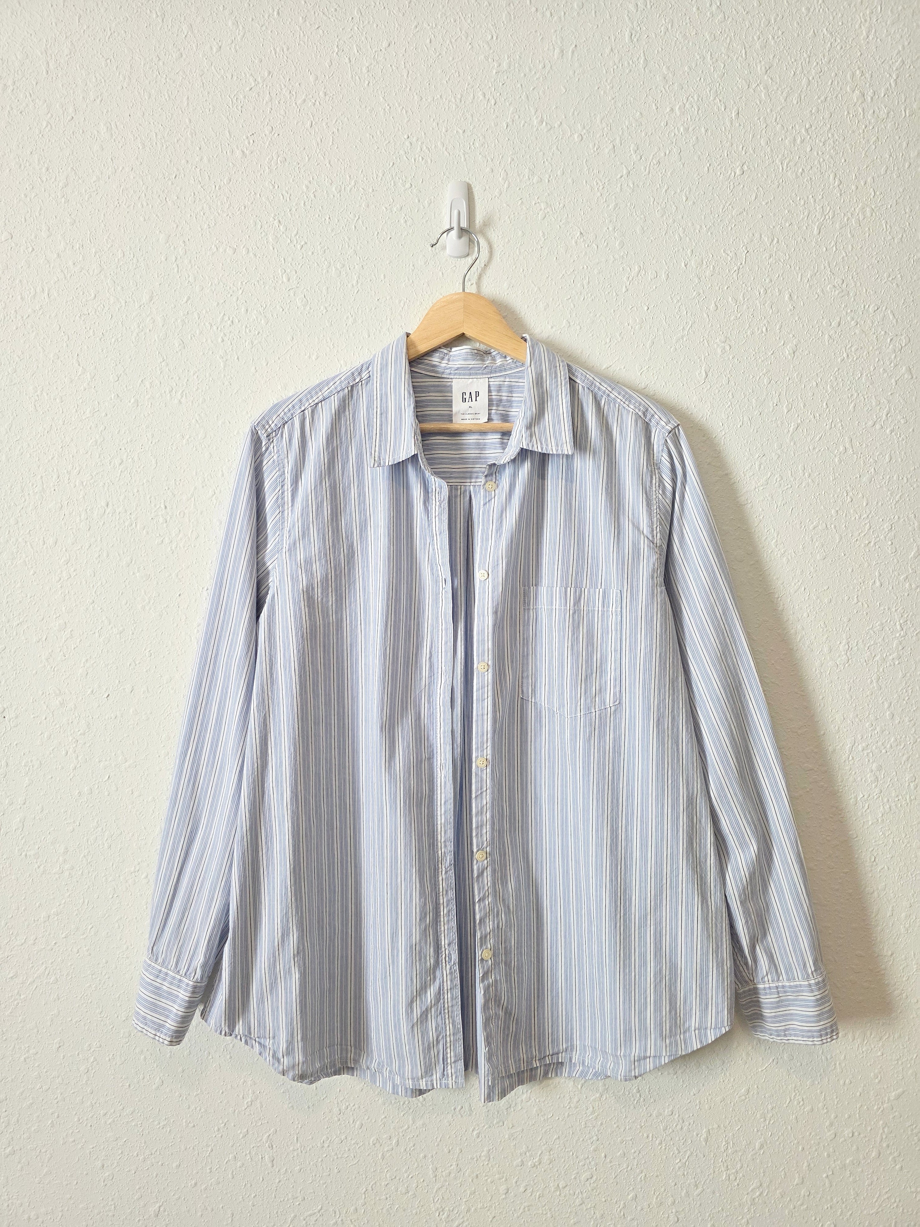 Gap Striped Cotton Button Up (XL)