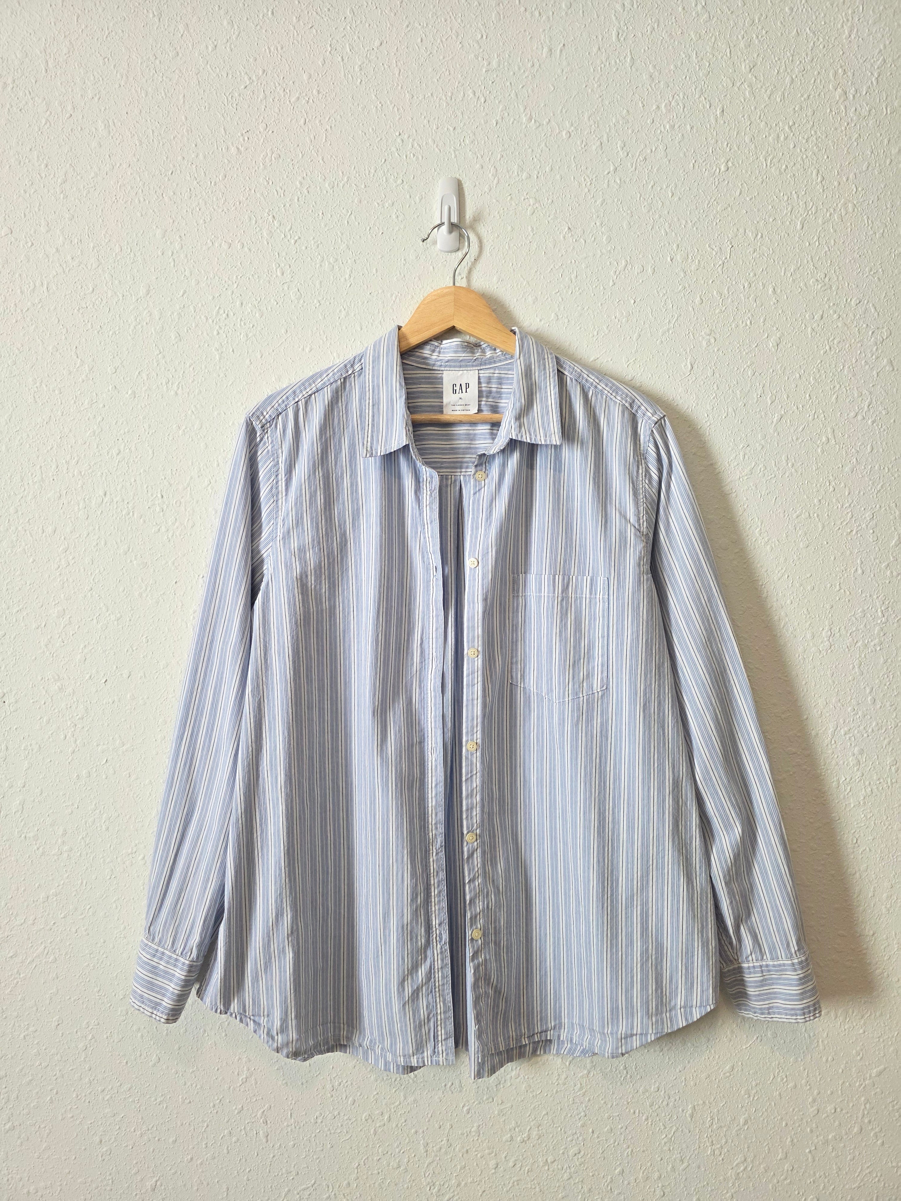 Gap Striped Cotton Button Up (XL)