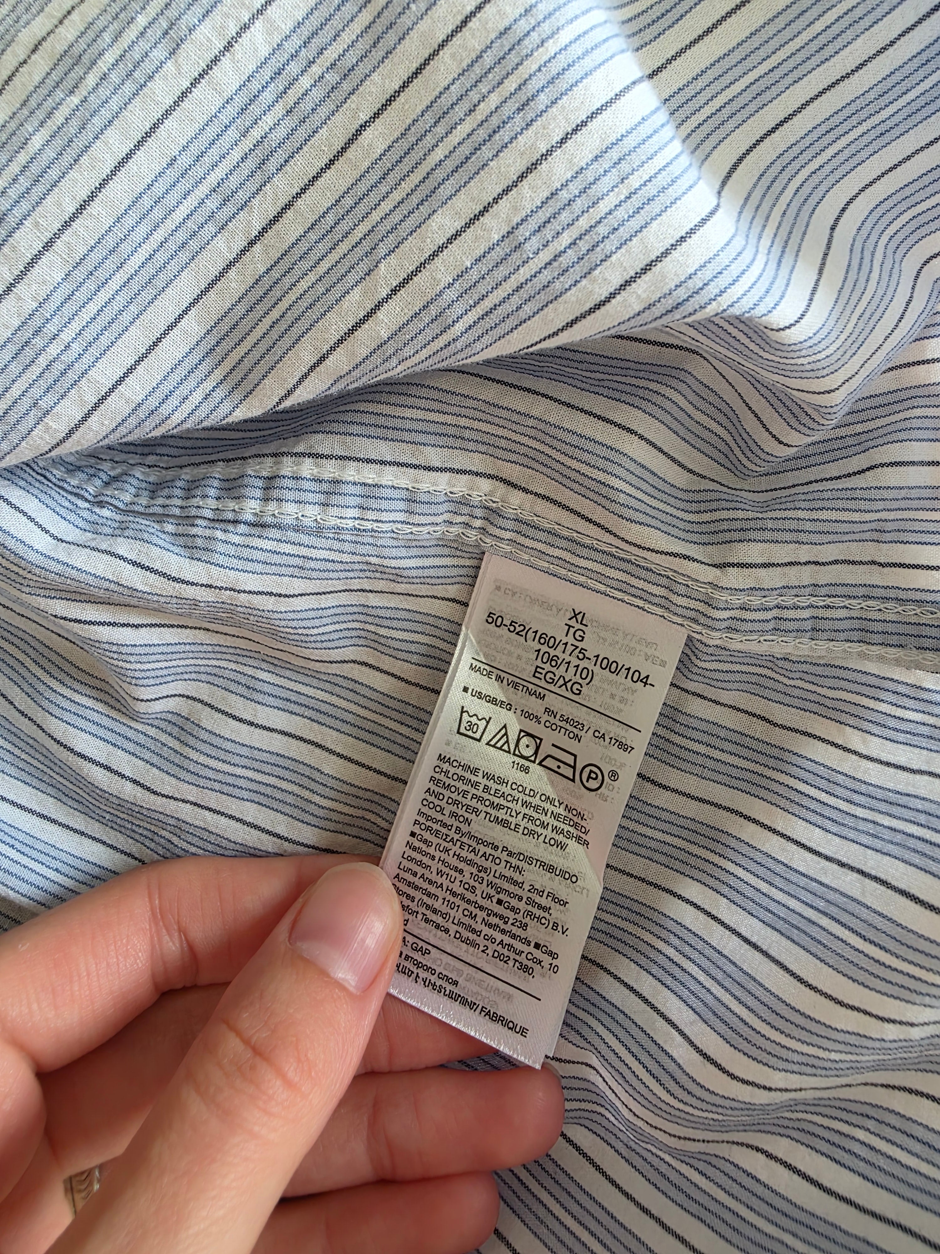 Gap Striped Cotton Button Up (XL)