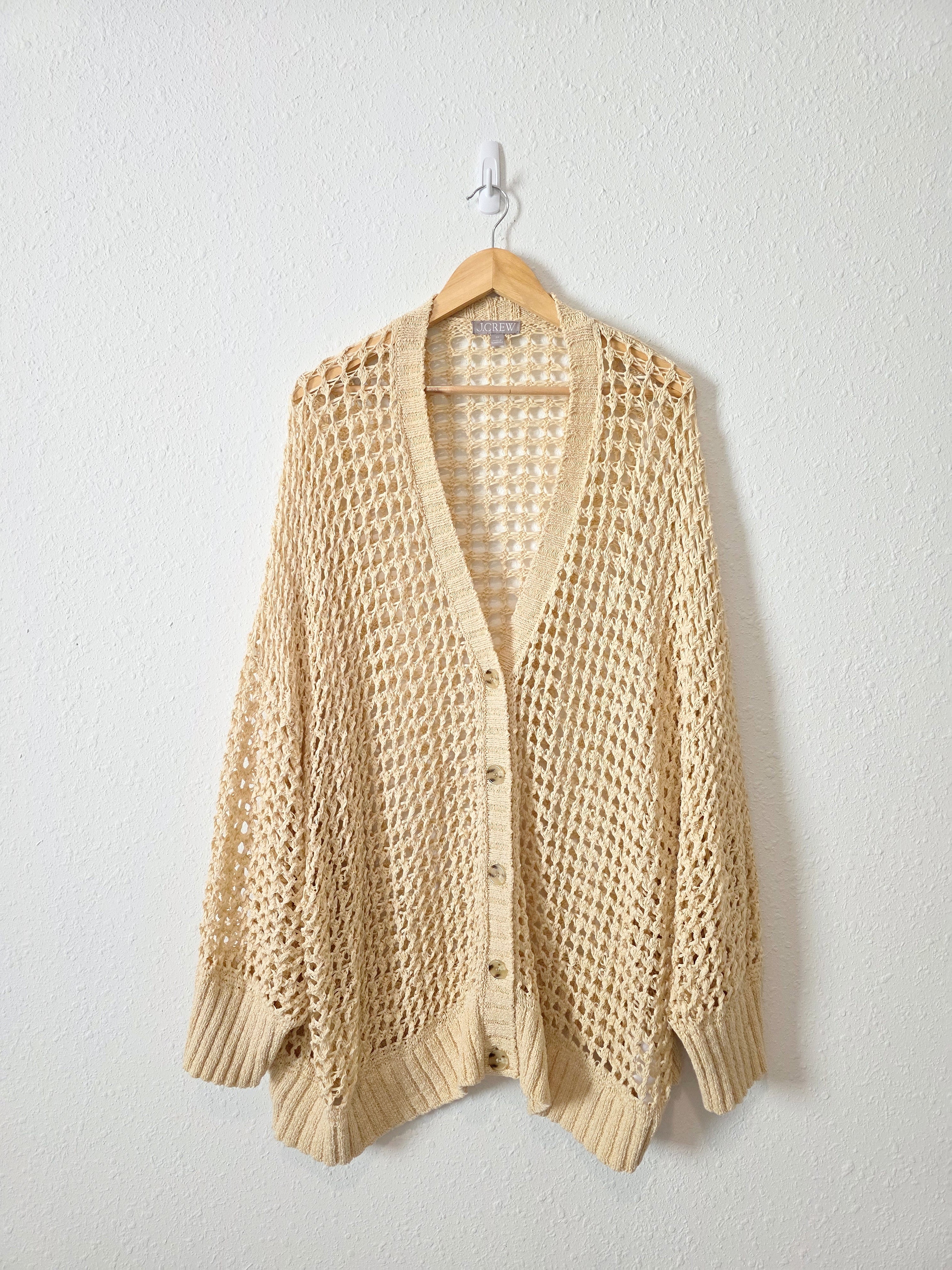 Open Knit Cotton Blend Cardigan (3X)