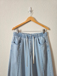 Wide Leg Drawstring Jeans (M)
