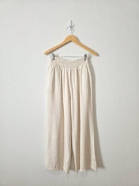 Solai Linen Blend Wide Leg Pants (M)