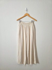Solai Linen Blend Wide Leg Pants (M)