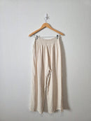 Solai Linen Blend Wide Leg Pants (M)