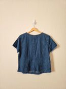 Vintage Button Up Denim Top (L)