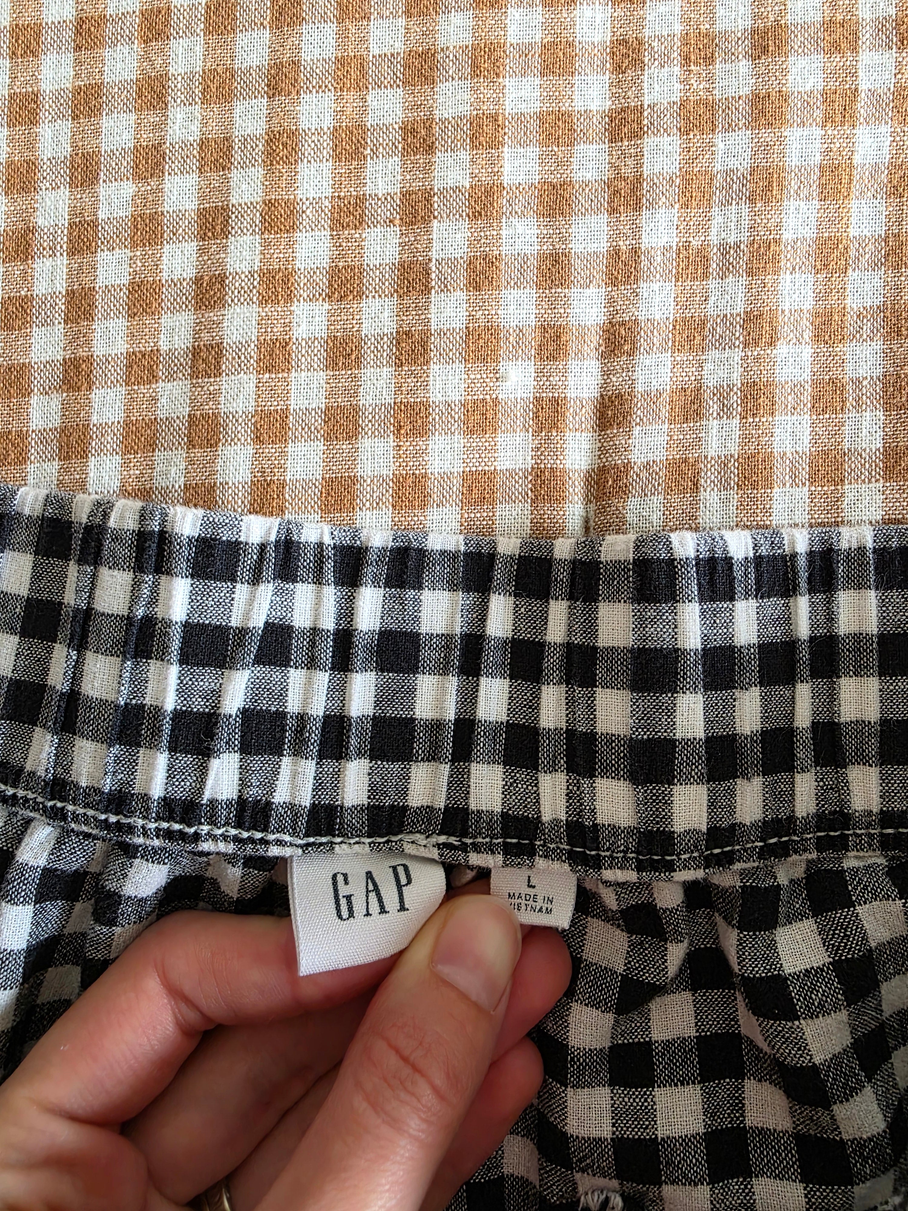 Gap Gingham Wide Leg Pants (L)