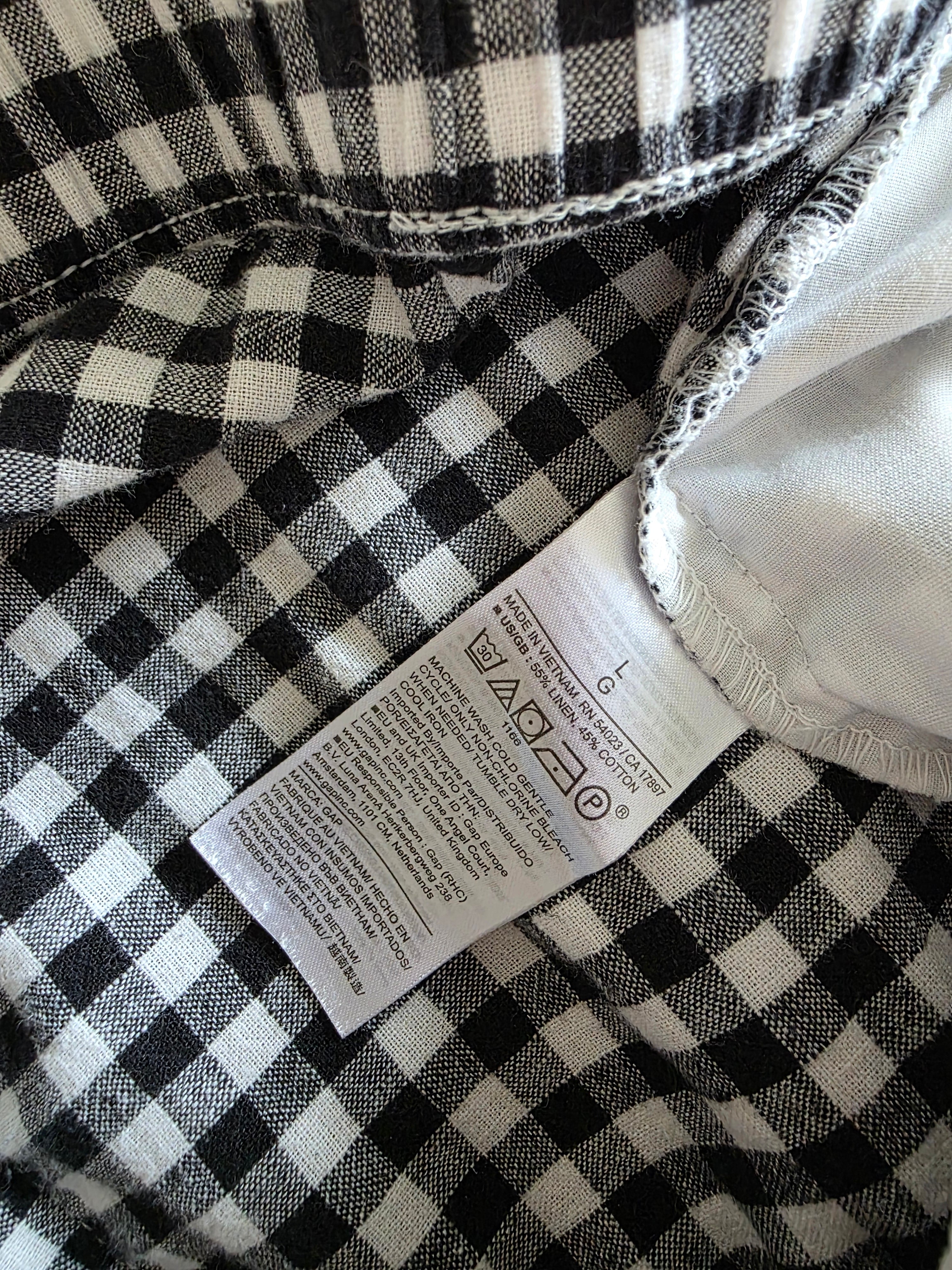 Gap Gingham Wide Leg Pants (L)
