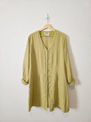 Flax Green Linen Tunic Shirt (M)