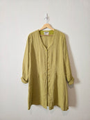 Flax Green Linen Tunic Shirt (M)
