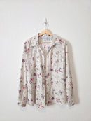 Vintage Floral Button Up Shirt (M)