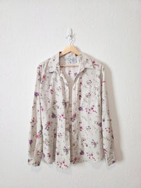 Vintage Floral Button Up Shirt (M)