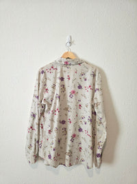 Vintage Floral Button Up Shirt (M)