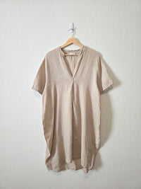 Neutral Linen Relaxed Dress (OS)