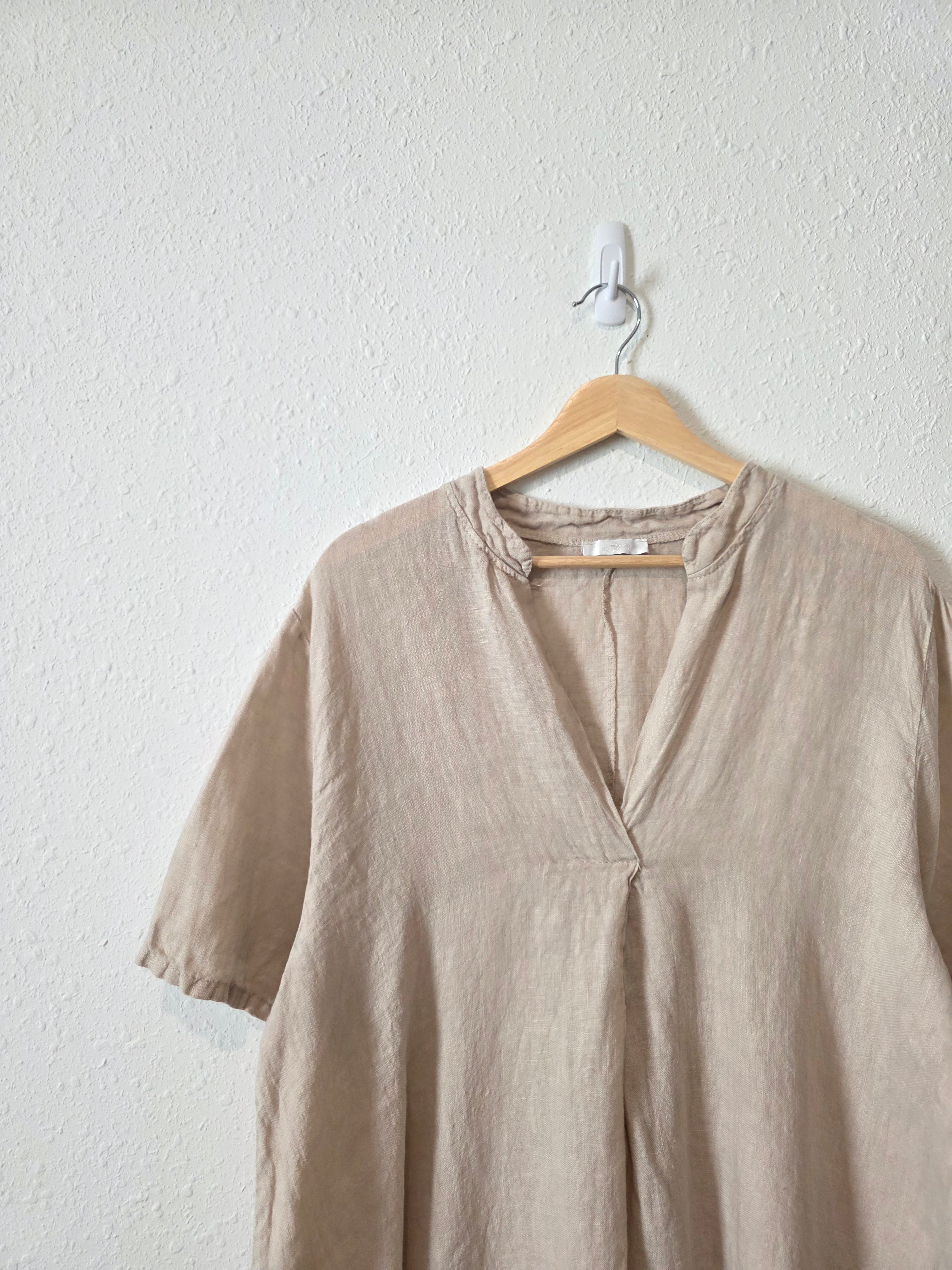 Neutral Linen Relaxed Dress (OS)