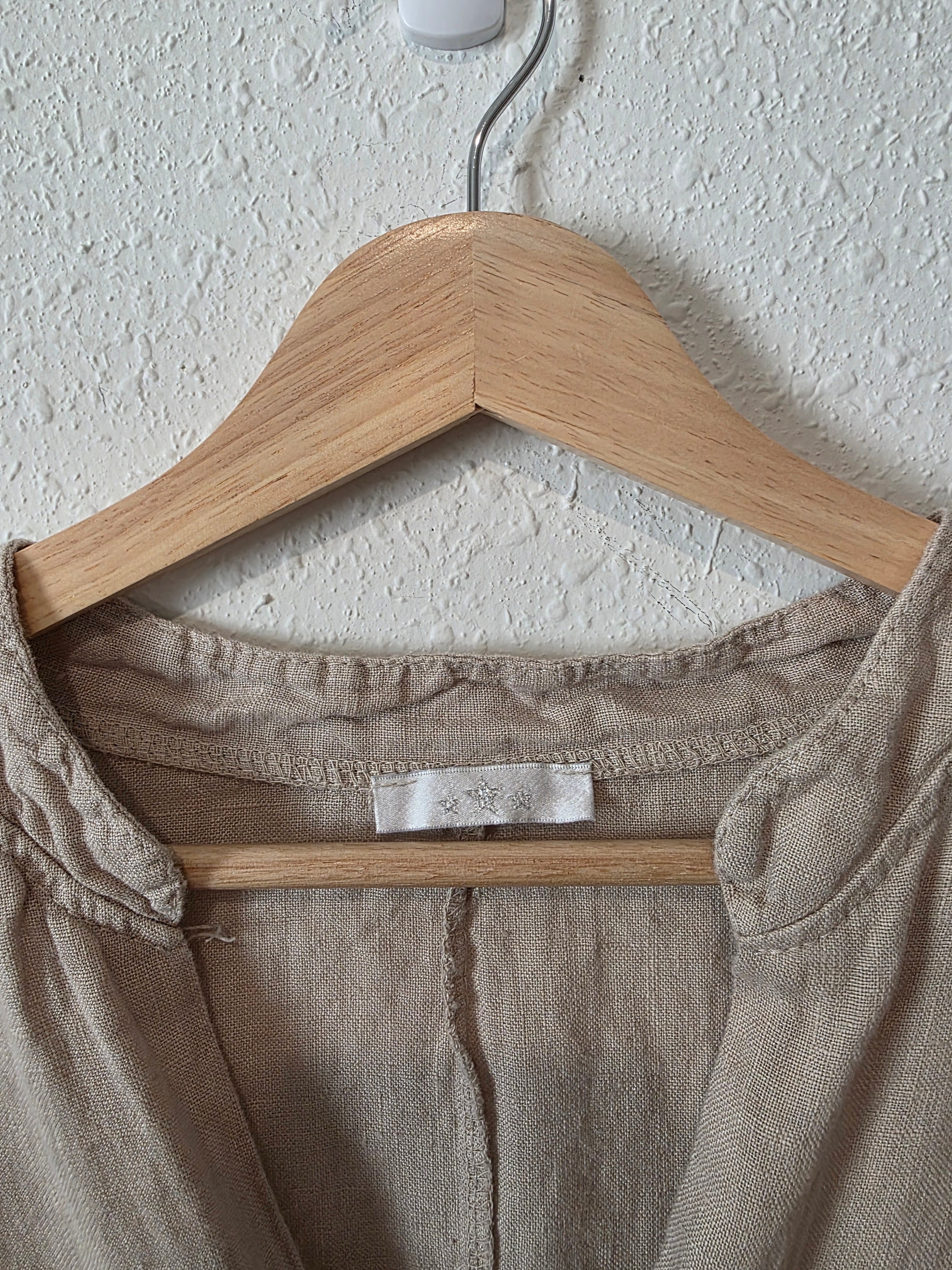 Neutral Linen Relaxed Dress (OS)