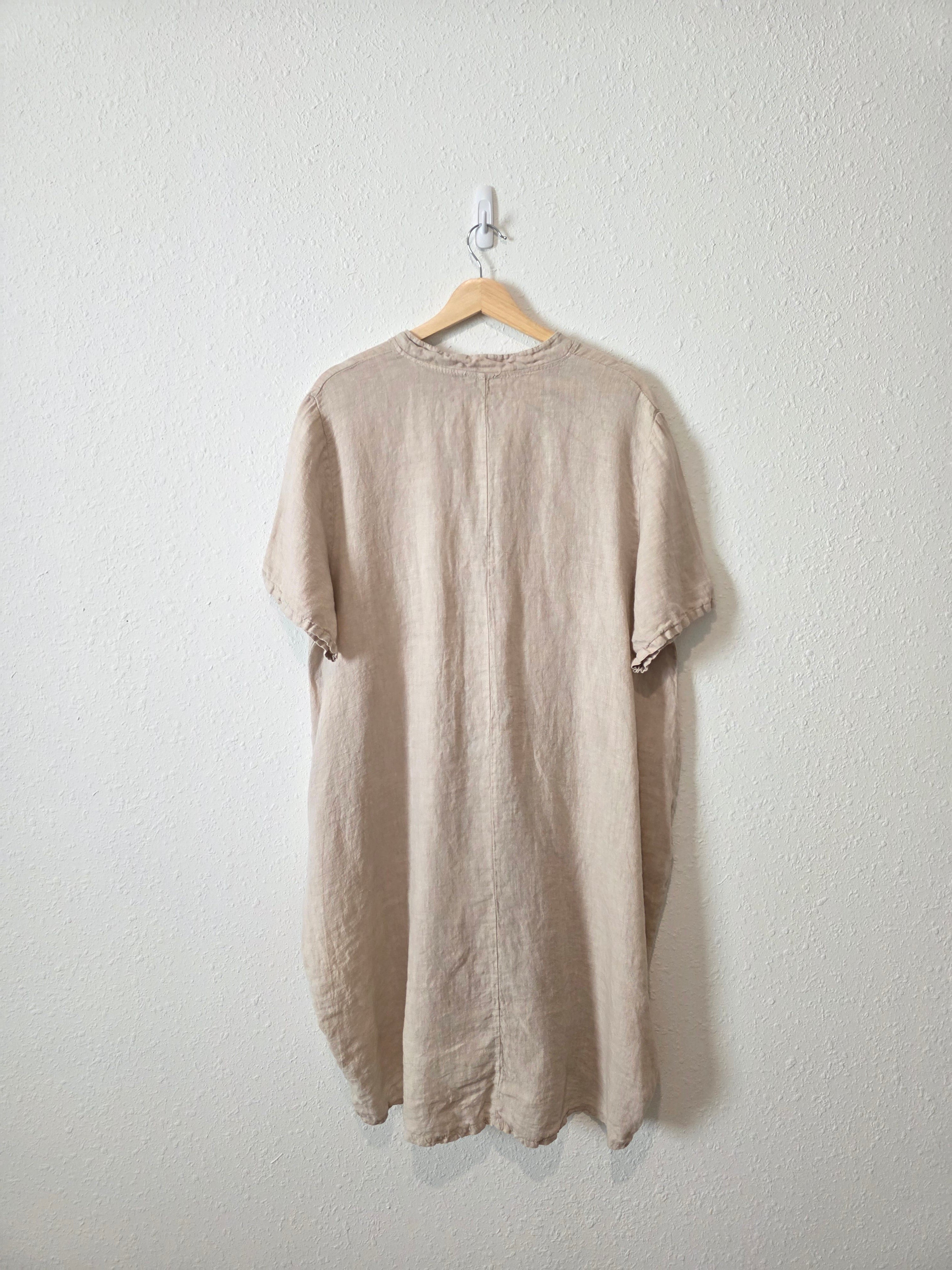 Neutral Linen Relaxed Dress (OS)