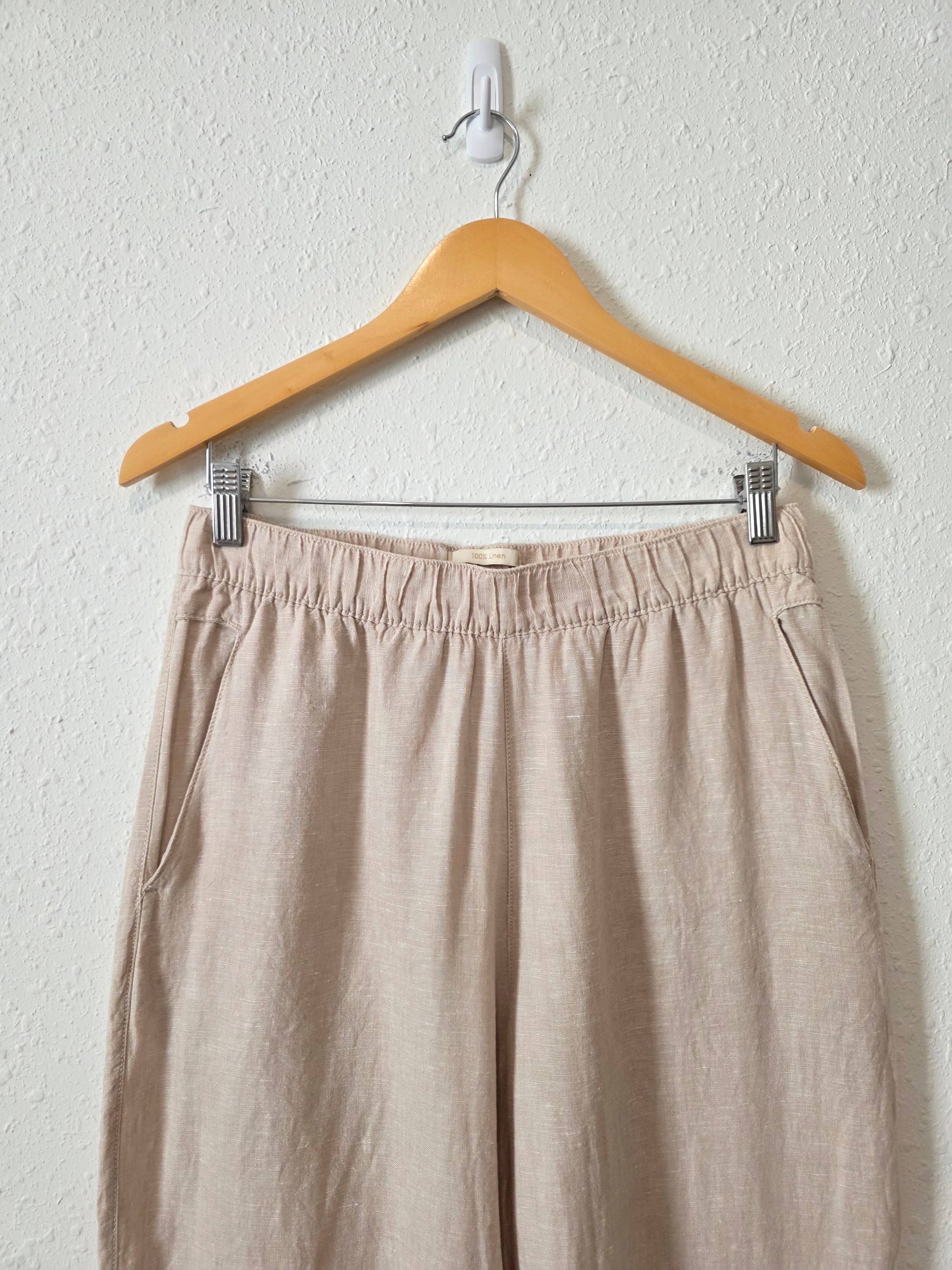 Wide Leg Linen Pants (M)