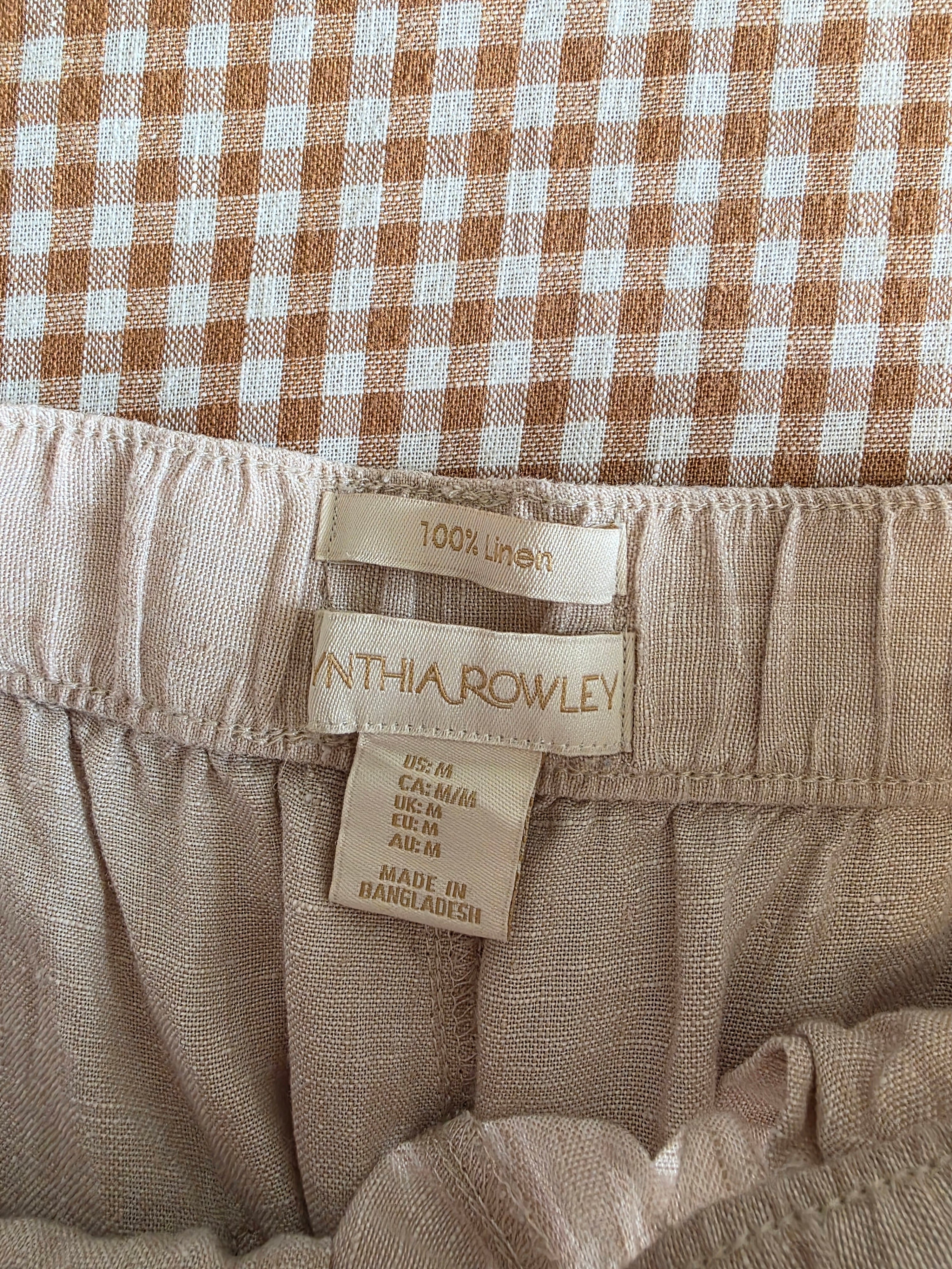 Wide Leg Linen Pants (M)