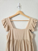 Miou Muse Neutral Linen Cotton Top (S)