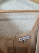 Miou Muse Neutral Linen Cotton Top (S)