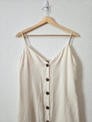 Rails Button Front Linen Midi Dress (S)