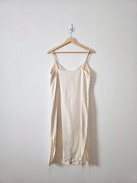 Rails Button Front Linen Midi Dress (S)
