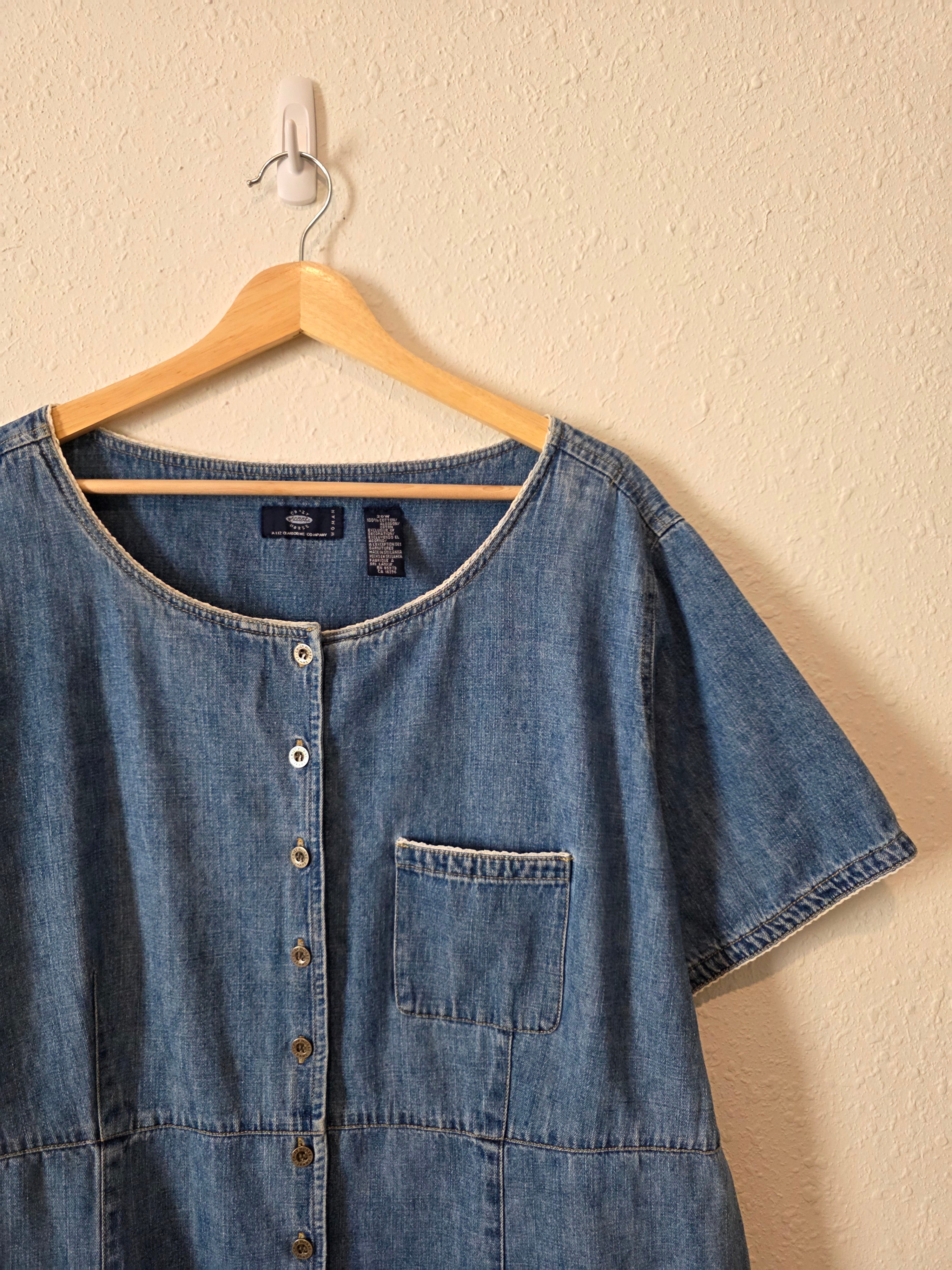 Vintage Denim Mini Dress (20W)