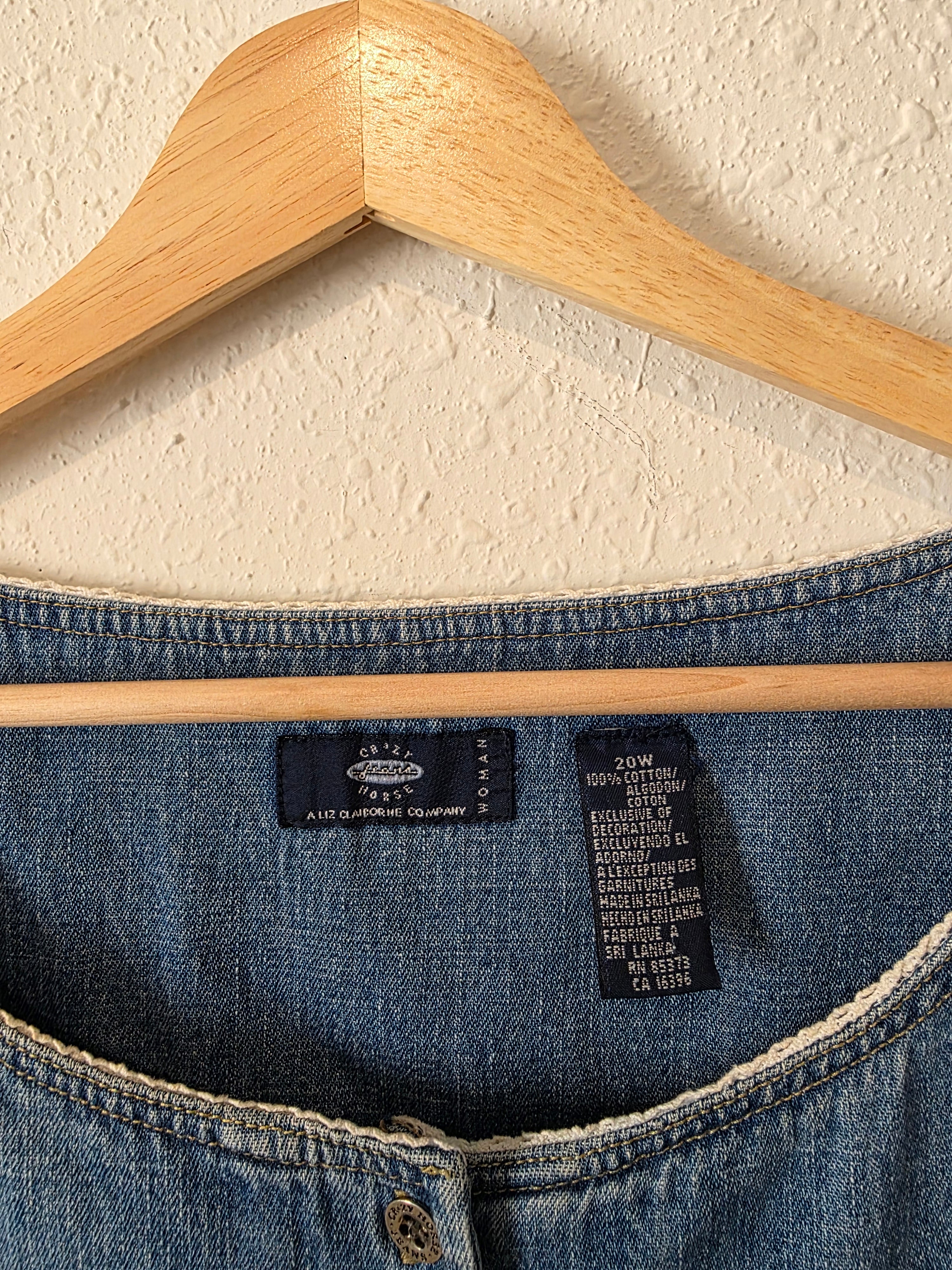 Vintage Denim Mini Dress (20W)