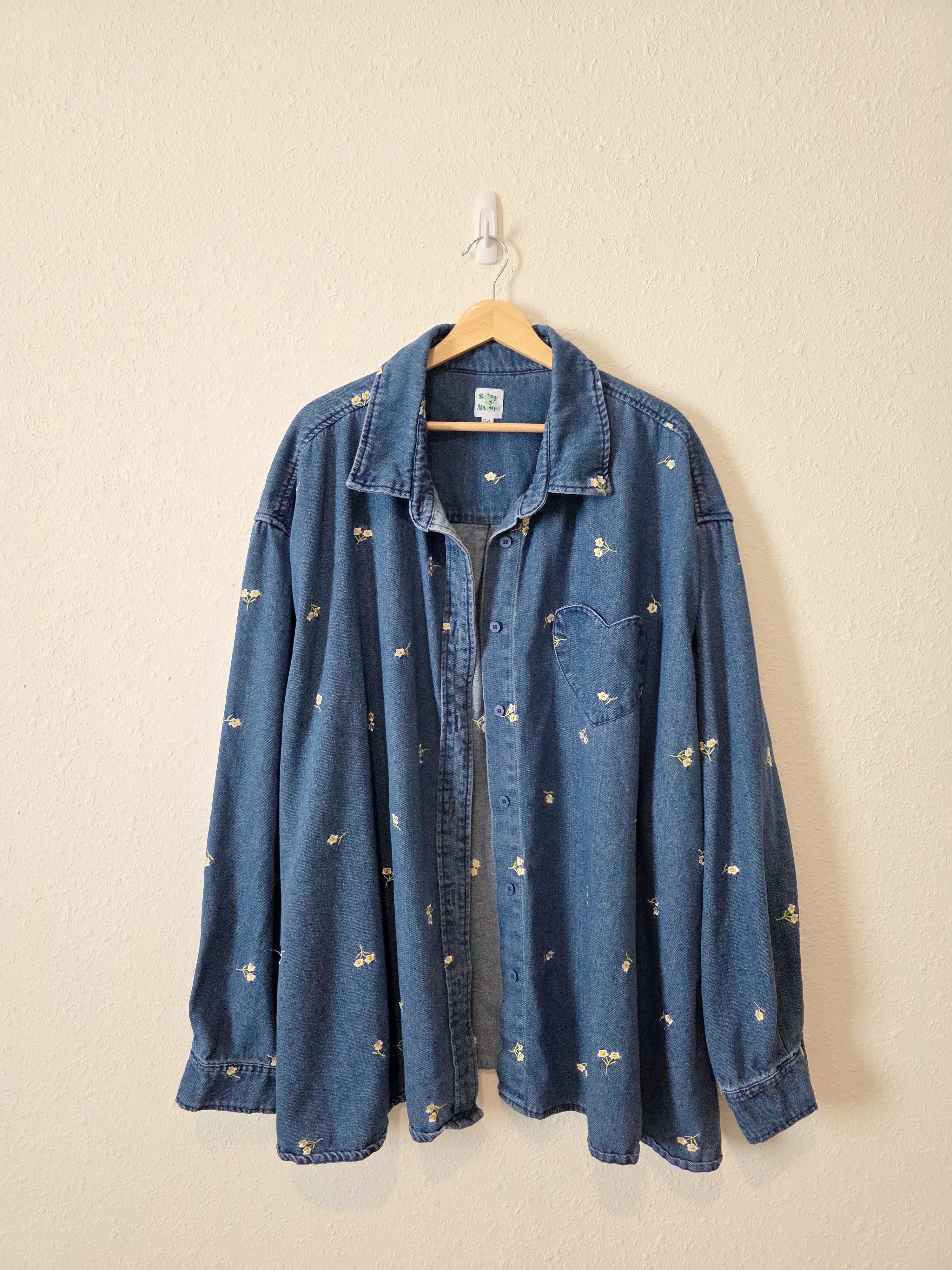 Shiny By Nature Daisy Denim Shirt (5X)