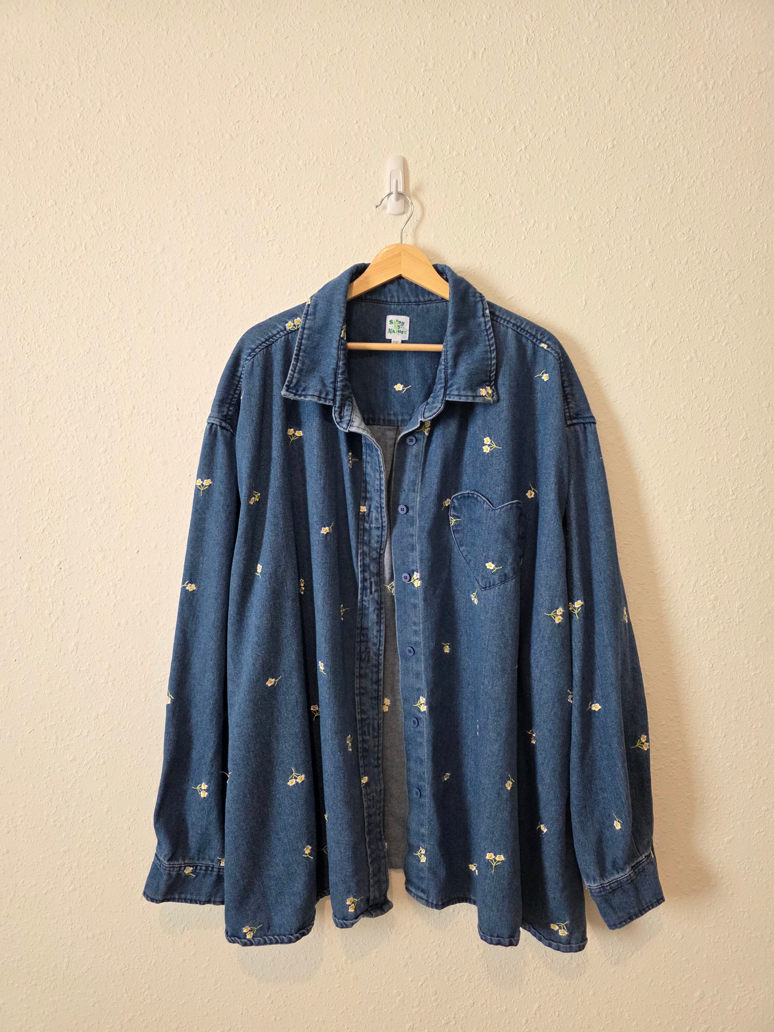 Shiny By Nature Daisy Denim Shirt (5X)