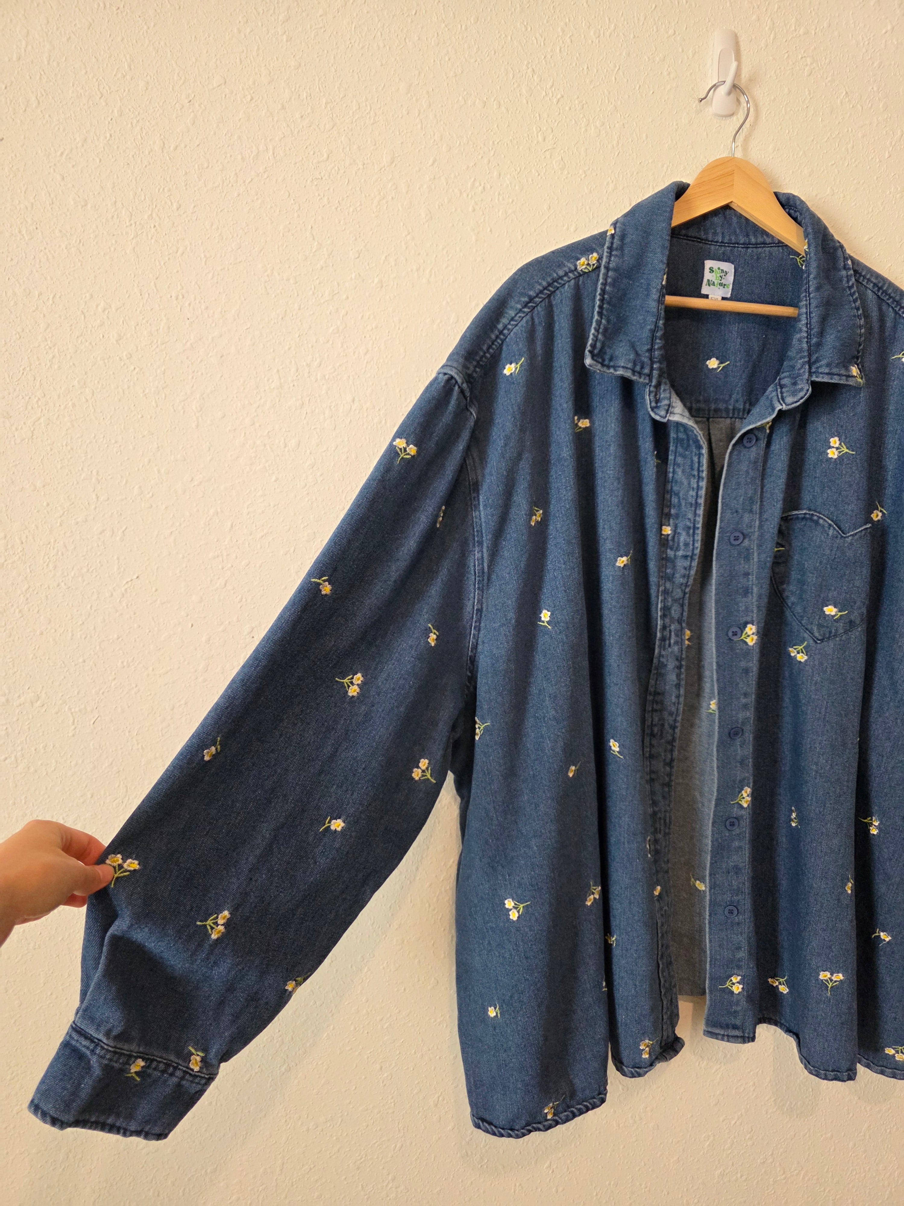 Shiny By Nature Daisy Denim Shirt (5X)